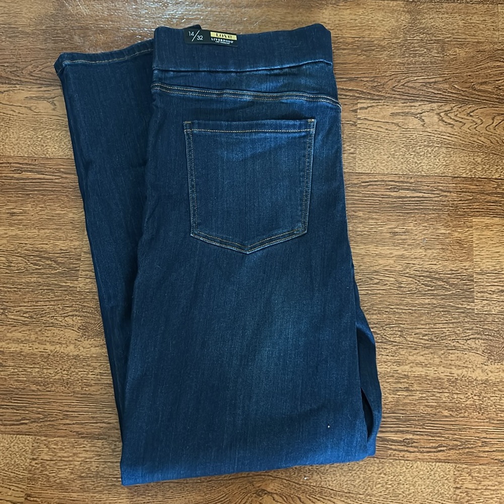New Stitch Fix Liverpool Meredith The Slim Pull On Jean Indigo Dark Wash 14